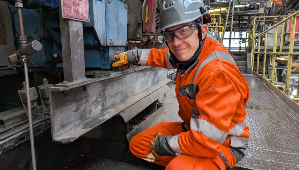 Thomas bei einem Kontrollgang