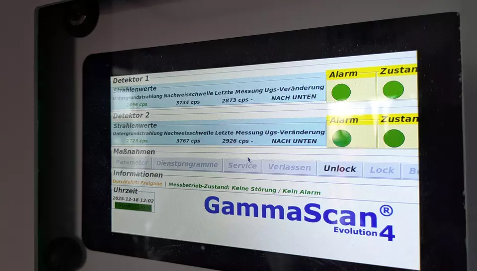 Darstellung der Messwerte