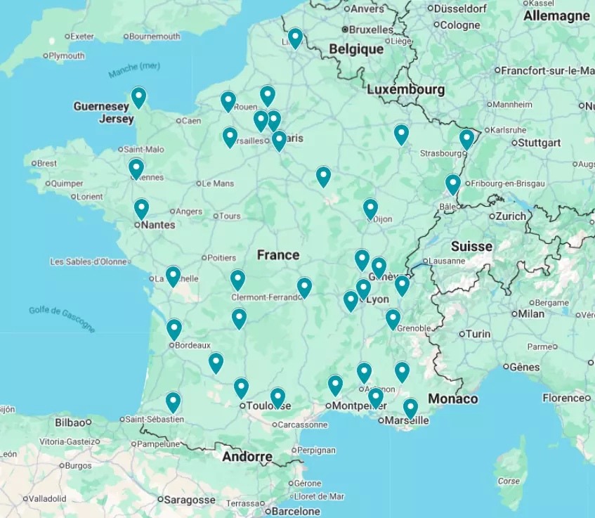 Carte implantation | Collecte d'huiles usagées