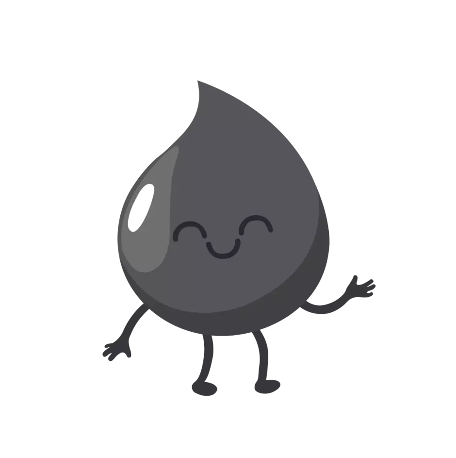 Goutte d'huile souriante