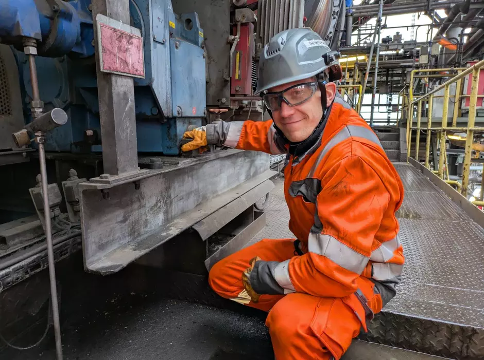 Thomas bei einem Kontrollgang