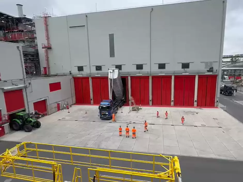 Blick auf die neue Bunkeranlage